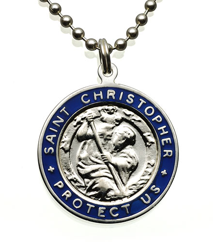 St.Christopher セント クリストファー Large silver-royalblue