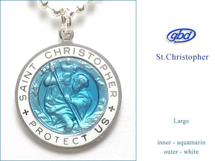 St.Christopher セント クリストファー Large aquamarin-white