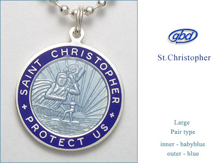 St.Christopher セント クリストファー Large babyblue-blue pair