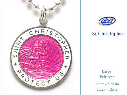 St.Christopher セント クリストファー Large fuchsia-white pair