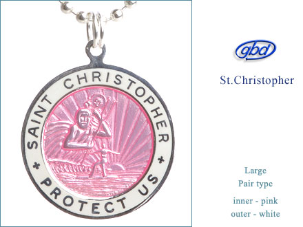 St.Christopher セント クリストファー Large pink-white pair