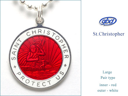 St.Christopher セント クリストファー Large red-white pair