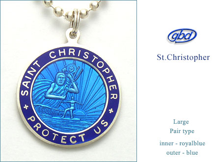 St.Christopher セント クリストファー Large royalblue-blue pair