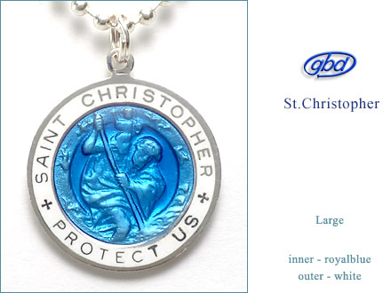 St.Christopher セント クリストファー Large royalblue-white