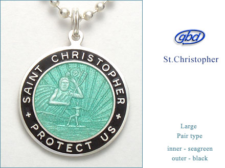 St.Christopher セント クリストファー Large seagreen-black pair