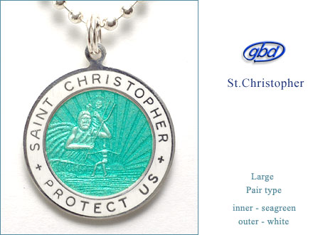 St.Christopher セント クリストファー Large seagreen-white pair