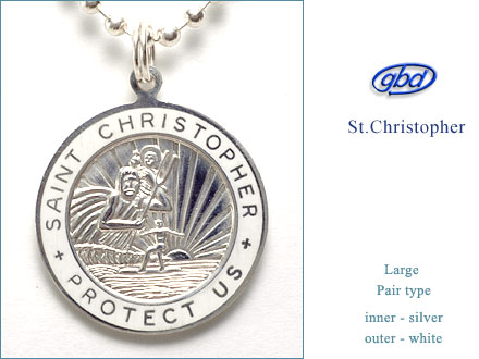 St.Christopher セント クリストファー Large silver-white pair