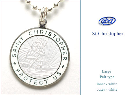 St.Christopher セント クリストファー Large white-white pair