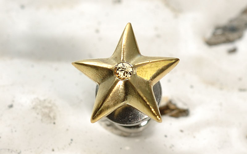 amp japan 8AH-174 Star pierced earing gd