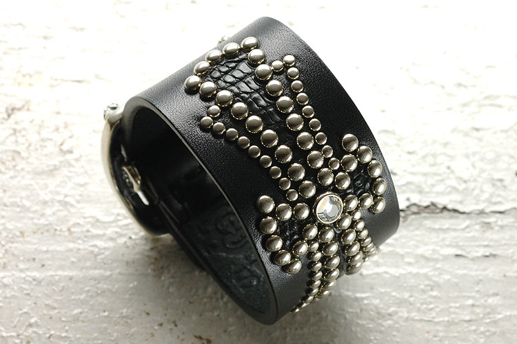 Bill Wall Leather (ビル ウォール レザー) ブレスレット BWL X Skull Studding Bracelet