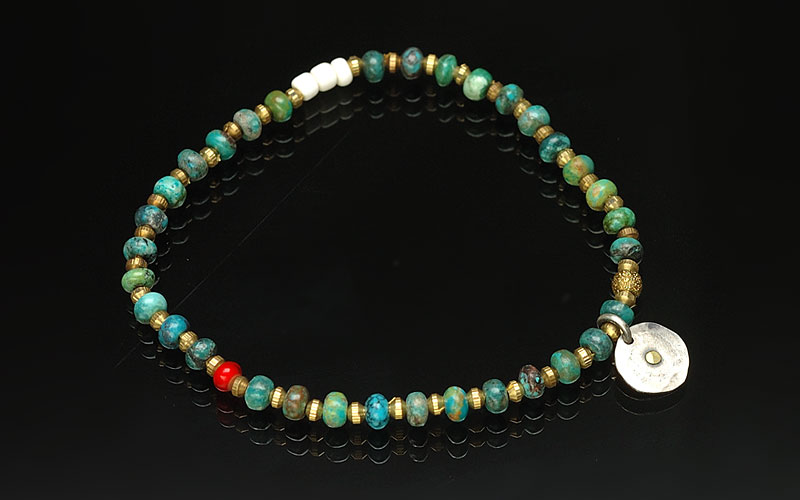 on the sunny side of the street 310-106 turquoise x brass