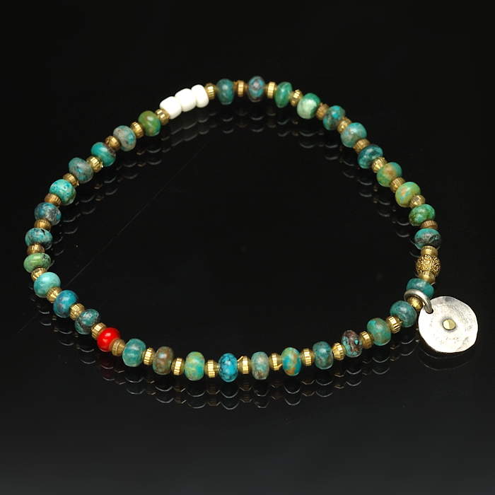 on the sunny side of the street 310-106 turquoise x brass item photo1