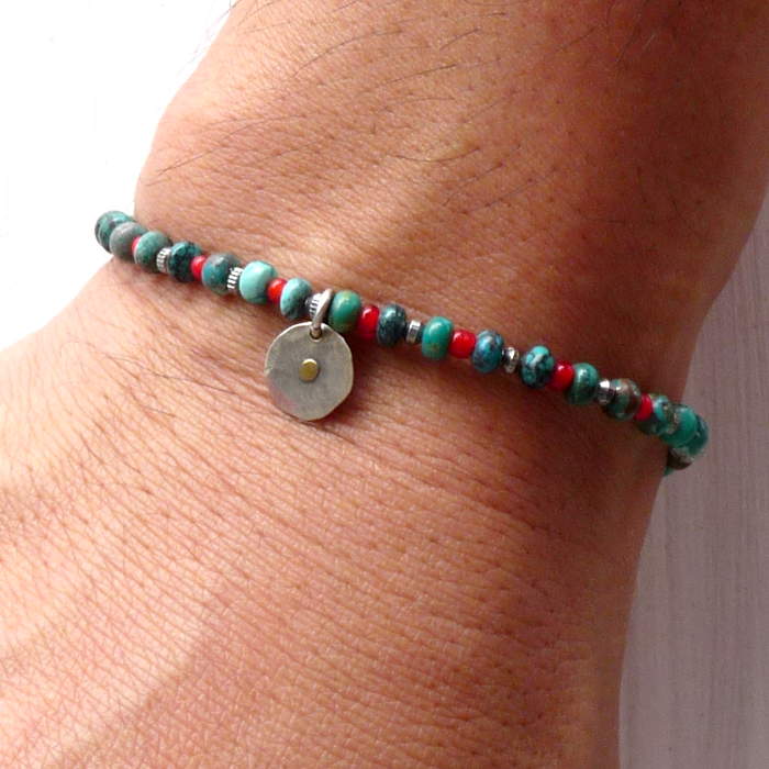 on the sunny side of the street 310-106 turquoise x red item photo5