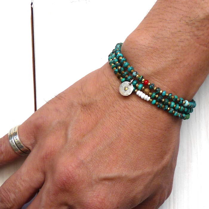 on the sunny side of the street 310-108 turquoise x brass item photo3