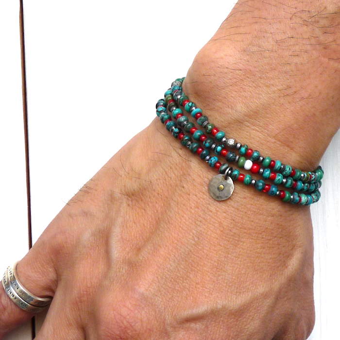 on the sunny side of the street 310-108 turquoise x red item photo3