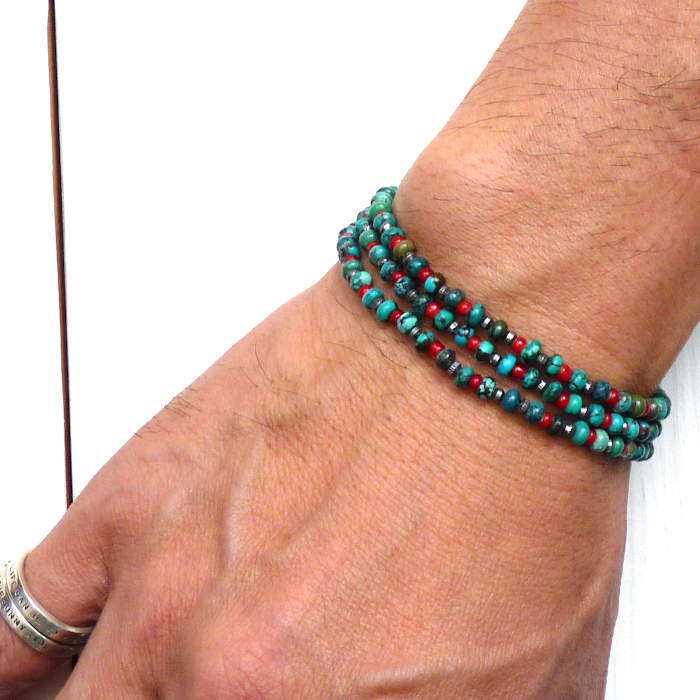 on the sunny side of the street 310-108 turquoise x red item photo4