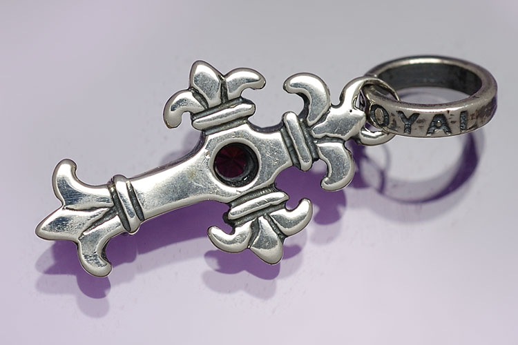 Royal Order SP137-A RED CORONET CROSS w/CZ PENDANT item photo2