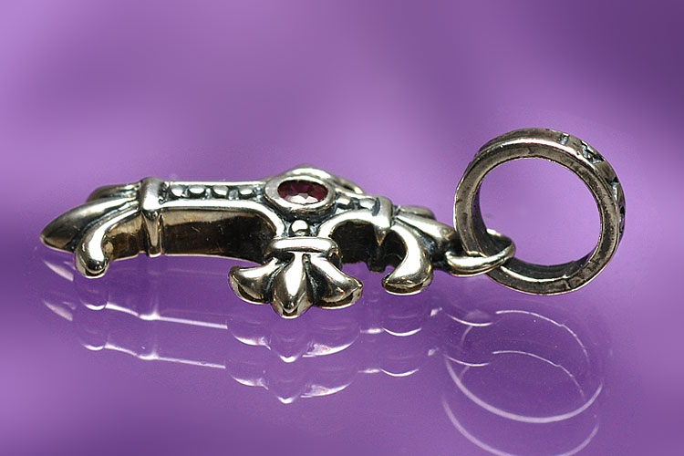 Royal Order SP137-A RED CORONET CROSS w/CZ PENDANT item photo3