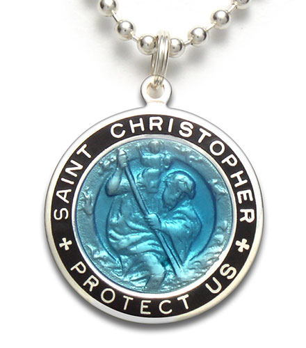 St.Christopher Large aquamarin-black item photo1