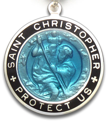 St.Christopher Large aquamarin-black item photo2
