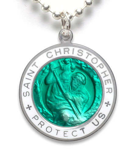 St.Christopher Large forestgreen-white item photo1