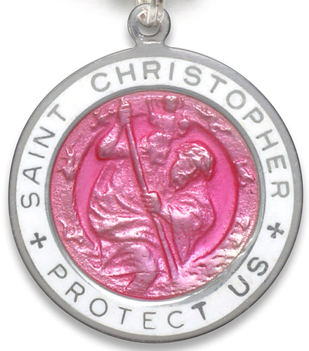 St.Christopher Large fuchsia-white item photo2