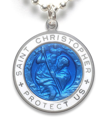 St.Christopher Large royalblue-white item photo1