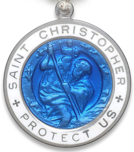St.Christopher Large royalblue-white item photo2