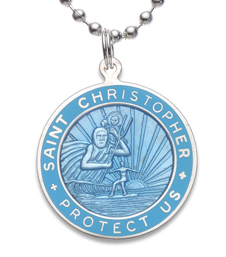 St.Christopher Large babyblue-babyblue pair item photo1