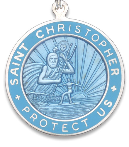 St.Christopher Large babyblue-babyblue pair item photo2