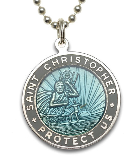 St.Christopher babyblue-slate pair item photo1