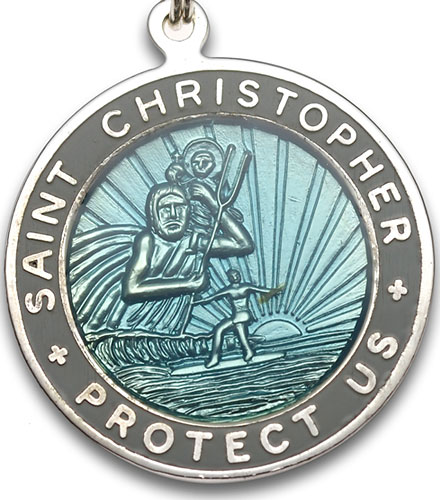 St.Christopher babyblue-slate pair item photo2