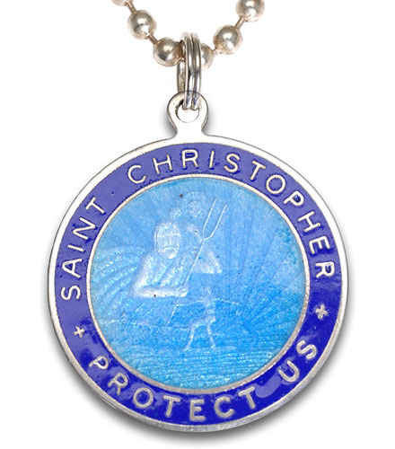 St.Christopher bluebird-blue pair item photo1