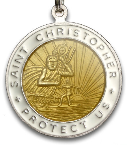 St.Christopher gold-white pair item photo2