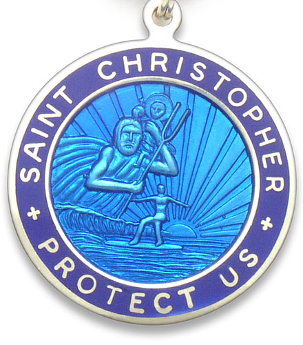St.Christopher Large royalblue-blue pair item photo2