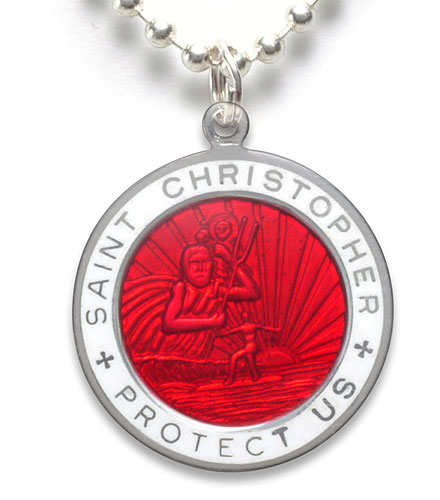 St.Christopher Large red-white pair item photo1