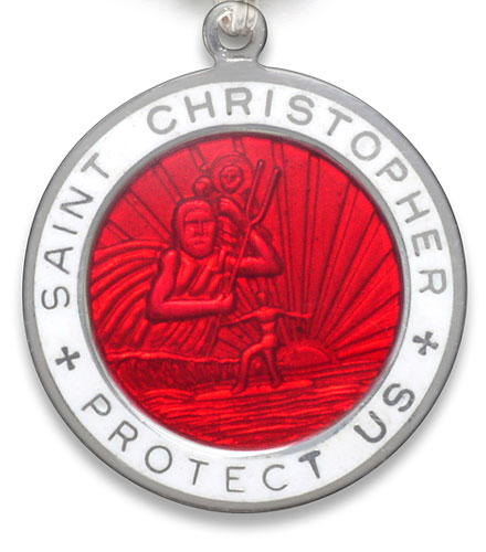 St.Christopher Large red-white pair item photo2