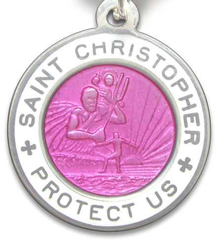 St.Christopher Small fuchsia-white item photo2