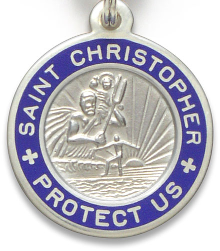 St.Christopher Small silver-blue item photo2