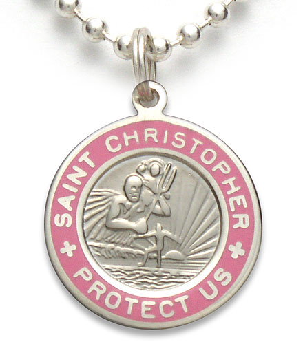 St.Christopher Small silver-pink item photo1