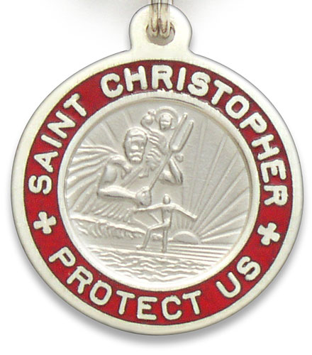 St.Christopher Small silver-red item photo2