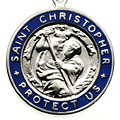 St.Christopher セント クリストファー ラージ silver-royalblue
