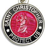 St.Christopher セント クリストファー ブレスレット fuchsia black