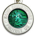 St.Christopher セント クリストファー ブレスレット kellygreen white