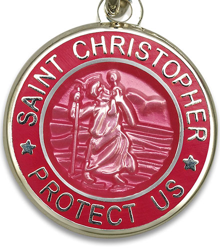 St.Christopher pink fuchsia item photo2