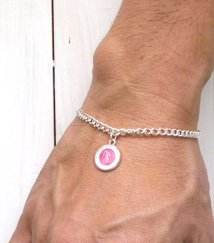 St.Christopher pink white item photo3