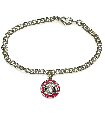 St.Christopher silver fuchsia item photo1