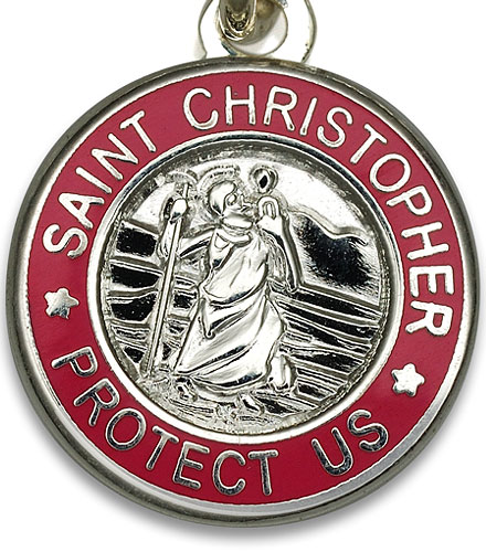 St.Christopher silver fuchsia item photo2