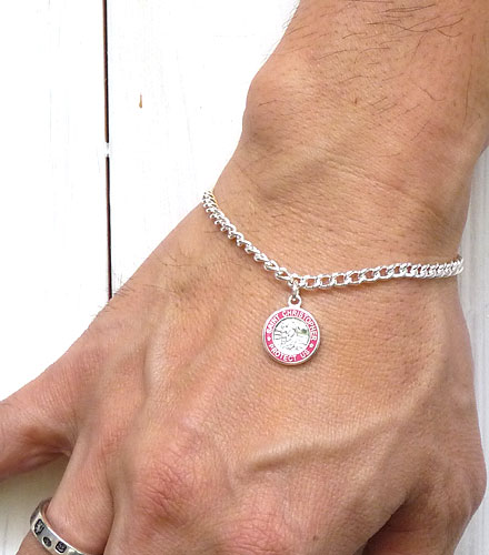 St.Christopher silver fuchsia item photo3