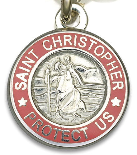 St.Christopher silver pink item photo2
